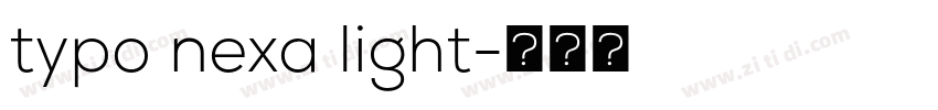 typo nexa light字体转换